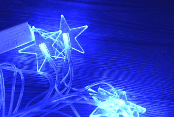 Gwiazdki niebieskie do pokoju dziecka świąteczne choinkowe